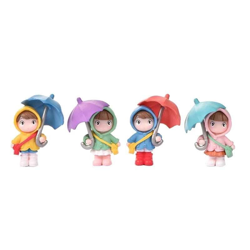 

Интересная модель для девочек и мальчиков с зонтиком, настольная статуя, крошечные статуэтки