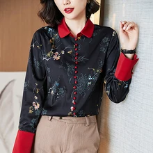 Korean Silk Shirts for Women Long Sleeve Shirts Women Satin Print Shirt Woman Silk Shirt Top Plus Size Blusas Mujer De Moda 2020
Korean Silk Shirts for Women Long Sleeve Shirts Women Satin Print Shirt Woman Silk Shirt Top Plus Size Blusas Mujer De Moda 2020