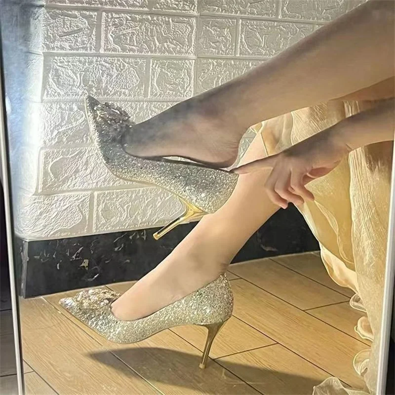Rhinestone High Heels Wedding Dress Two Wear Crystal Shoes Bridal Shoes Female Champagne Color Not Tiring Foot New Style
Rhinestone High Heels Wedding Dress Two Wear Crystal Shoes Bridal Shoes Female Champagne Color Not Tiring Foot New Style