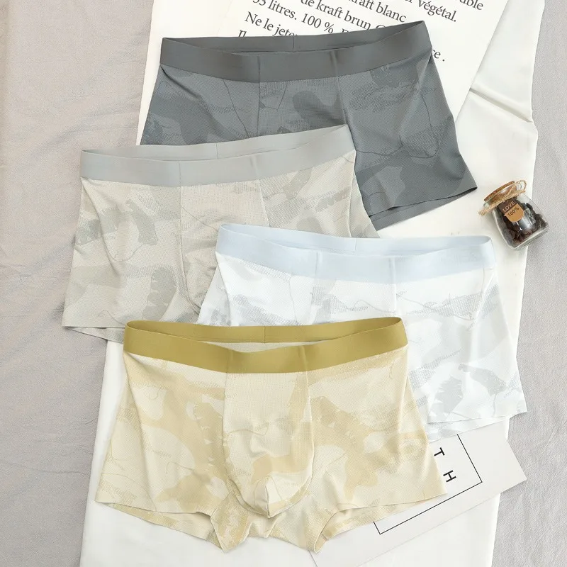 New Ice Mesh Mens Panties Camouflage Print Seamless Men Boxer Boxer Medium Rise Boxers A must for a tough man
New Ice Mesh Mens Panties Camouflage Print Seamless Men Boxer Boxer Medium Rise Boxers A must for a tough man