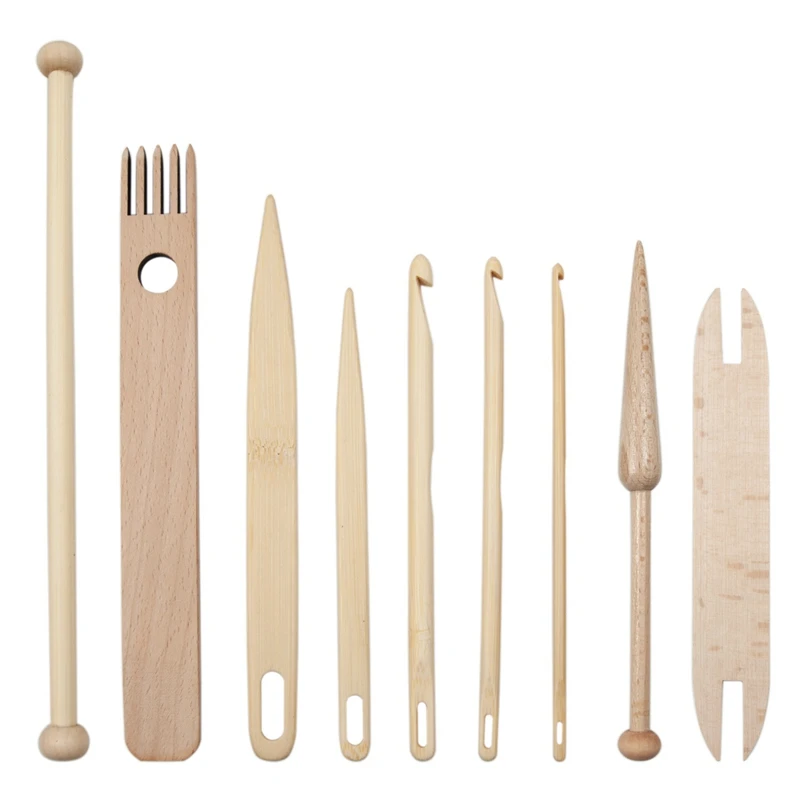 9 PCS Weaving Tools Wood Hand Loom Stick Set Crochet Needle Shuttle Stick Tapestry Weaving Accessories DIY Crafts
9 PCS Weaving Tools Wood Hand Loom Stick Set Crochet Needle Shuttle Stick Tapestry Weaving Accessories DIY Crafts