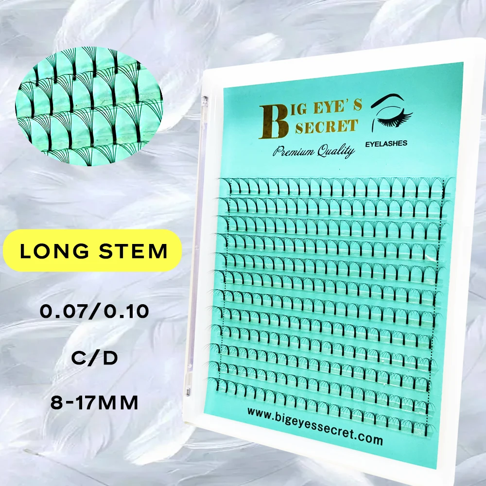 BIG EYE'S SECRET Premade Volume Fans C/D Curl Lash Volume Long Stem Eyelash Extensions Pre-made Faux Mink Lash Extension
BIG EYE'S SECRET Premade Volume Fans C/D Curl Lash Volume Long Stem Eyelash Extensions Pre-made Faux Mink Lash Extension
