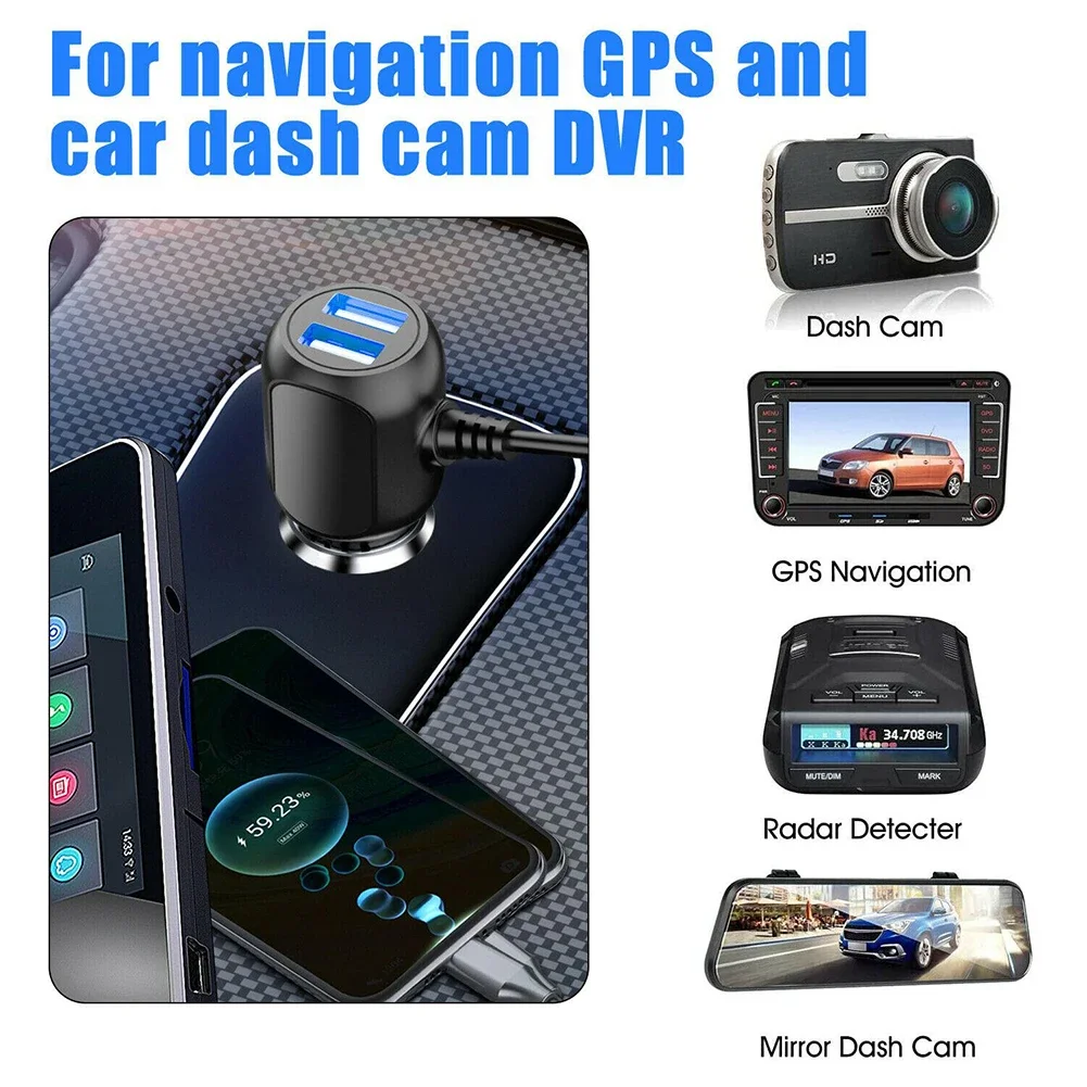 ABS Dash Cam Car Charger Voltage Display 2in1 Multi-function Blue LED Light Fire Resistant ABS Multi-function 3.5A
ABS Dash Cam Car Charger Voltage Display 2in1 Multi-function Blue LED Light Fire Resistant ABS Multi-function 3.5A