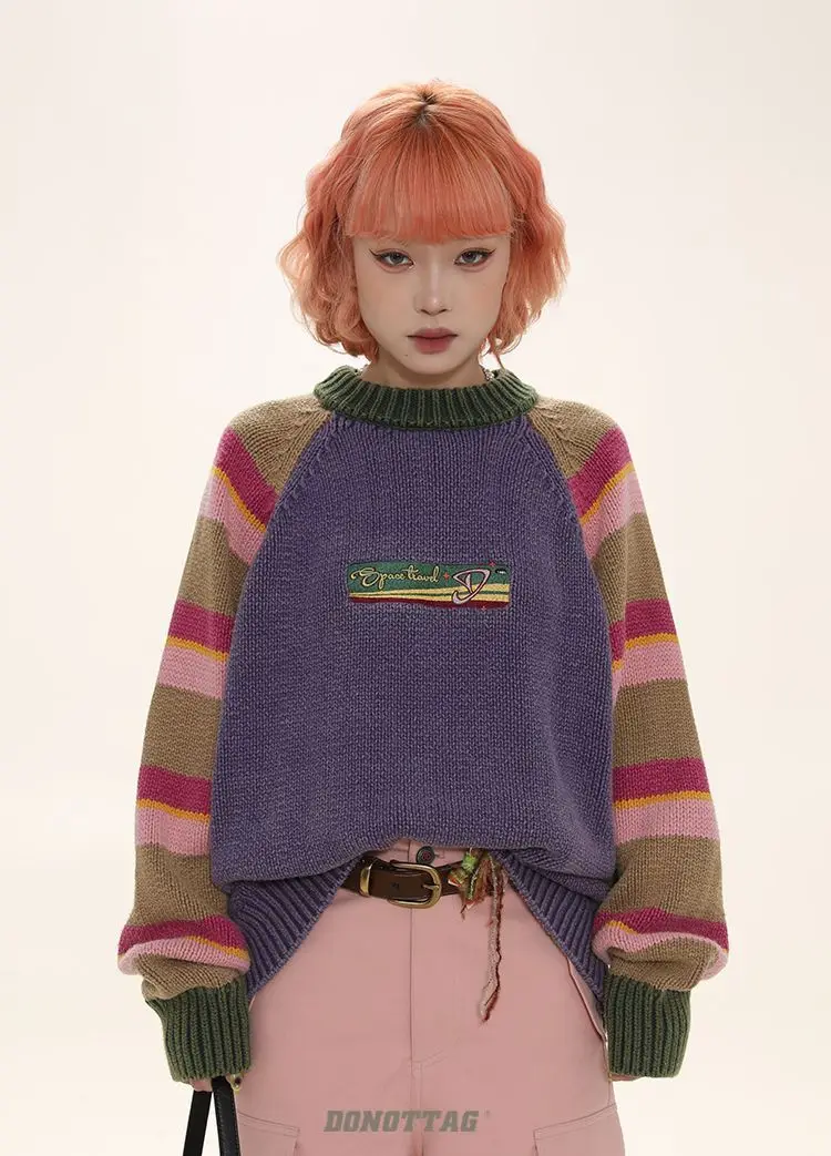 Y2k Women's Sweater Oversize Knitted Long Sleeves Tops Winter Jumper Streetwear Harajuku Korean Fashion Stripe Pullover Clothes
Y2k Women's Sweater Oversize Knitted Long Sleeves Tops Winter Jumper Streetwear Harajuku Korean Fashion Stripe Pullover Clothes