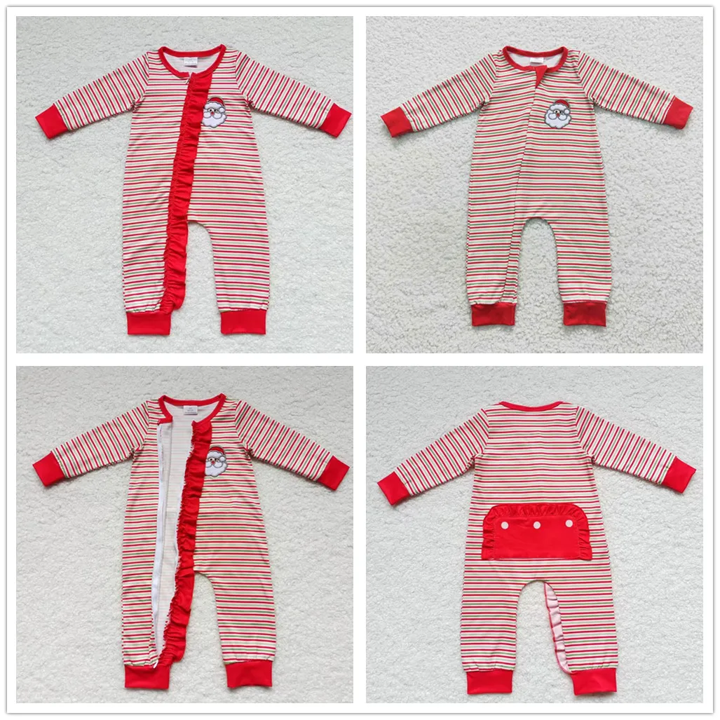 2023 New Arrivals RTS Infants striped Zipper Sleepers Toddler Christmas Bodysuits Santa Baby Rompers
2023 New Arrivals RTS Infants striped Zipper Sleepers Toddler Christmas Bodysuits Santa Baby Rompers