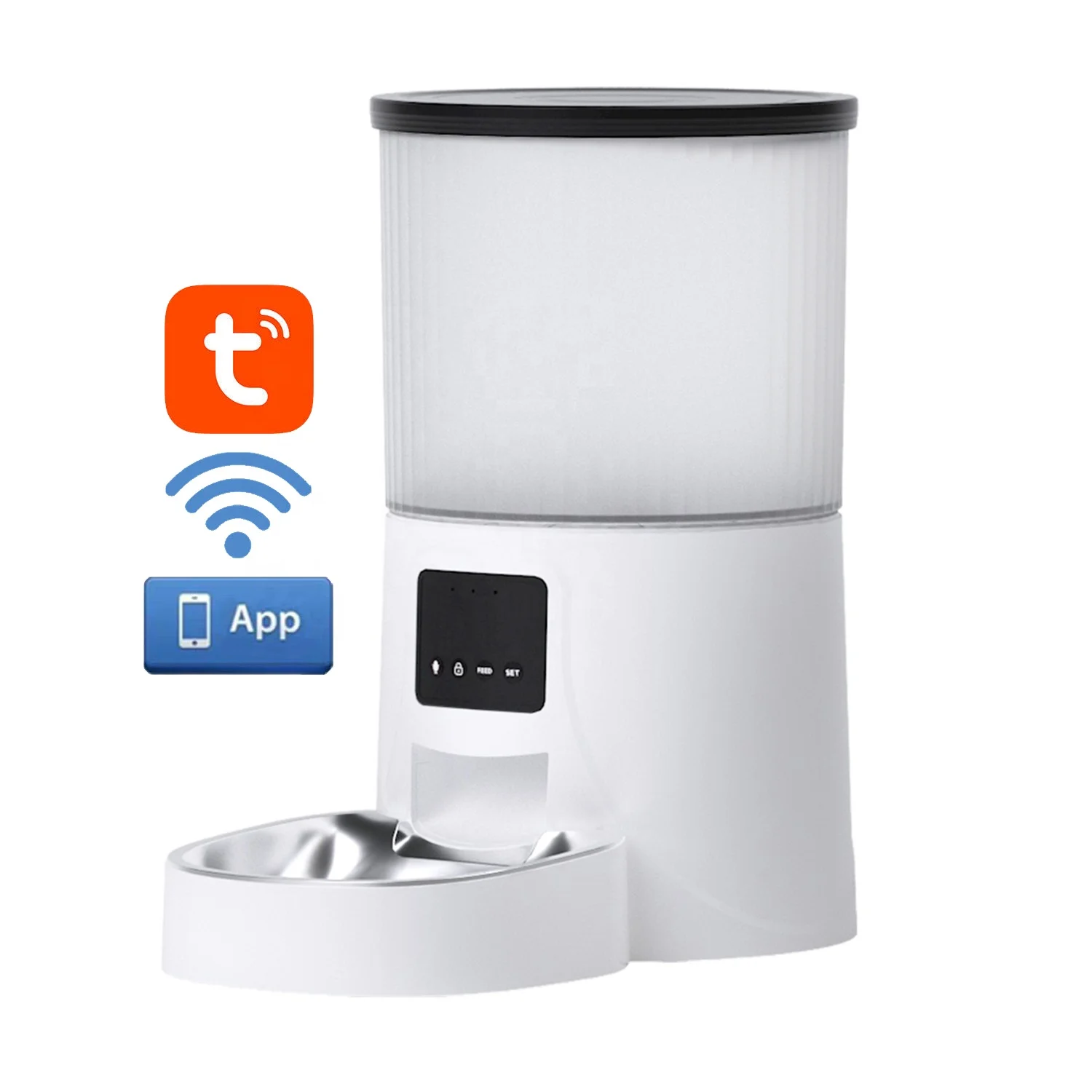 wide bowl design wifi app control intelligent 4l automatic cat food dispenser round pet feeder
wide bowl design wifi app control intelligent 4l automatic cat food dispenser round pet feeder