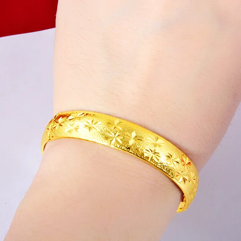 Fashion Luxury Thailand Sand Gold 14K Bangle Thick Yellow Gold Bracelet Bangle for Women Wedding Engagement Jewelry Gifts
Fashion Luxury Thailand Sand Gold 14K Bangle Thick Yellow Gold Bracelet Bangle for Women Wedding Engagement Jewelry Gifts