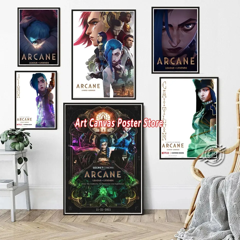 ARCANE Poster Classic Anime Game Mural Wall Art Canvas Painting Print Pictures For Coffee House Bar Home Decoration Cuadros Gift
ARCANE Poster Classic Anime Game Mural Wall Art Canvas Painting Print Pictures For Coffee House Bar Home Decoration Cuadros Gift