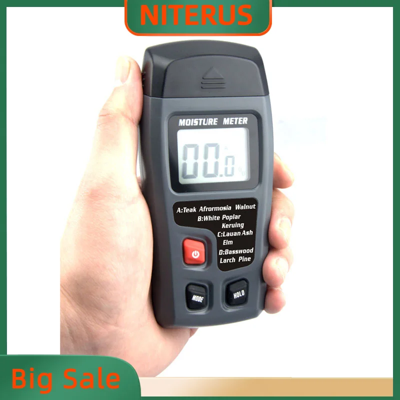 

High Precision Wood Moisture Meter Hygrometer Density JT100 Digital Electrical Tester Measuring tool