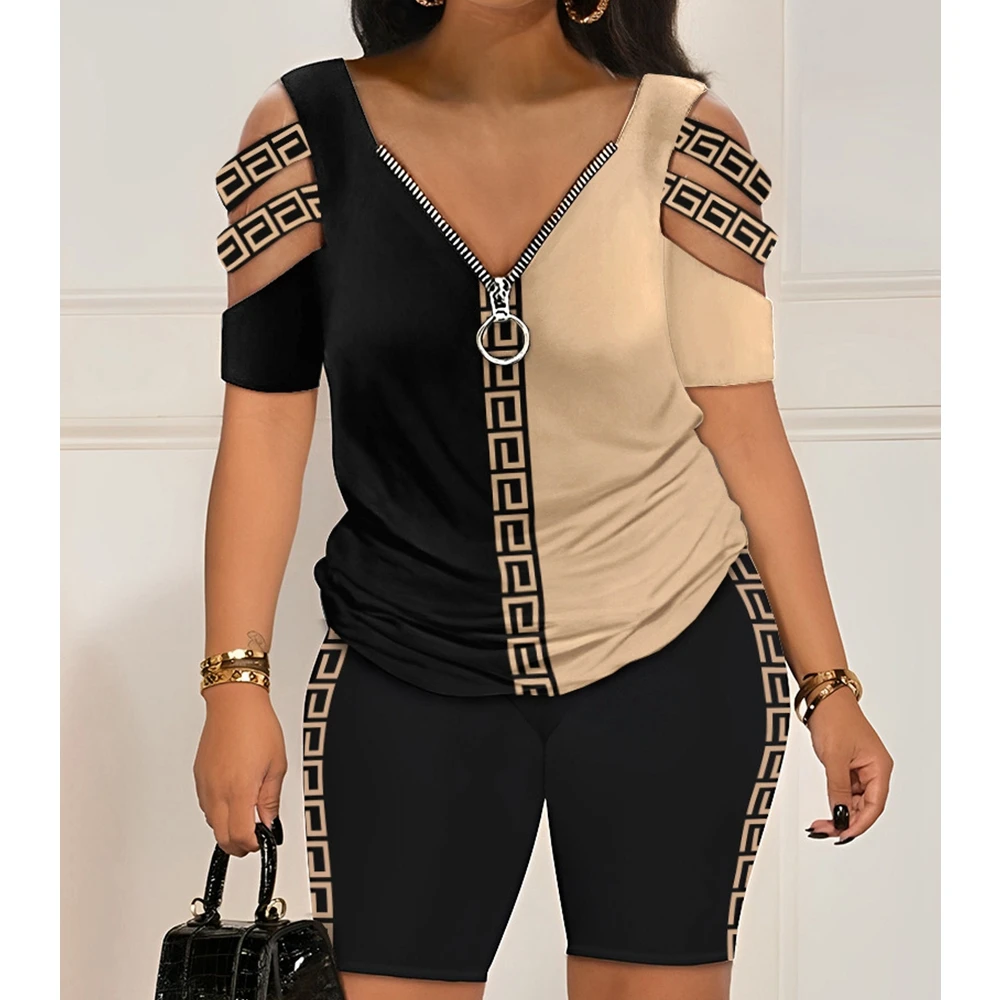 Wepbel Printed Off Shoulder Top+Leggings Set Women Summer Short Sleeve Tshirt Top Two Piece Set Outfits Skinny Pants Zipper Top
Wepbel Printed Off Shoulder Top+Leggings Set Women Summer Short Sleeve Tshirt Top Two Piece Set Outfits Skinny Pants Zipper Top