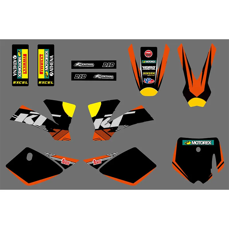 

R B Logo (Bull ) Motorcycle Bike SX Sticker Graphics Kit FOR KTM KTM50 SX50 SX 50CC 50 2002 2003 2004 2005 2006 2007 2008