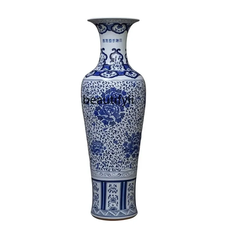 Jingdezhen Ceramic Floor Vase Chinese Hand-Painted Blue and White Porcelain Decoration Company Opening Large Porcelain Bottle
Jingdezhen Ceramic Floor Vase Chinese Hand-Painted Blue and White Porcelain Decoration Company Opening Large Porcelain Bottle