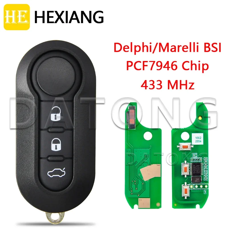HE Xiang Car Remote Key For Fiat 500 Grande Punto Doblo Qubo 2006 2007 2013 Delphi BSI ID46 PCF7946AT 433.9 ASK Auto Smart
HE Xiang Car Remote Key For Fiat 500 Grande Punto Doblo Qubo 2006 2007 2013 Delphi BSI ID46 PCF7946AT 433.9 ASK Auto Smart