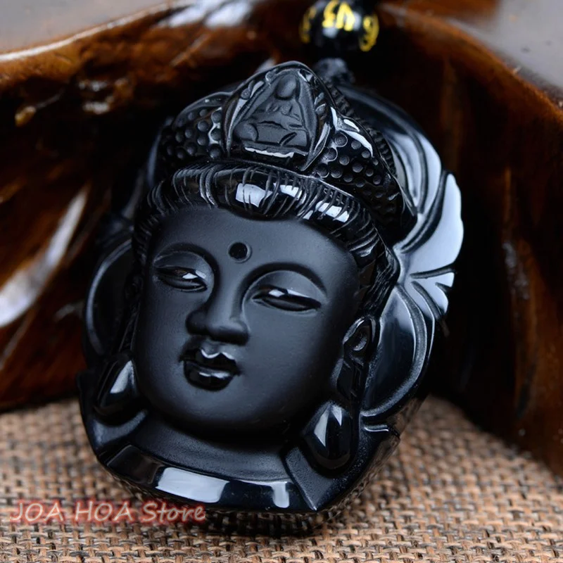 Bead Chain Real Certified Natural Obsidian Scrub Pendant Black Guanyin Head Necklace Transhipped Buddha Head Fine Jewelry
Bead Chain Real Certified Natural Obsidian Scrub Pendant Black Guanyin Head Necklace Transhipped Buddha Head Fine Jewelry