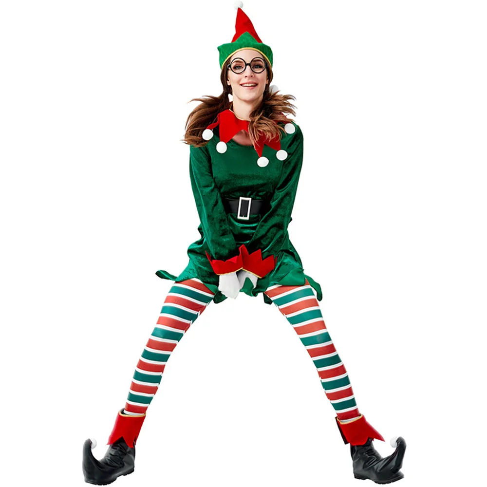 7Pcs Set Adult Women Santa claus Green Elf Christmas Costumes New Year Xmas Party Cosplay Fancy Dress
7Pcs Set Adult Women Santa claus Green Elf Christmas Costumes New Year Xmas Party Cosplay Fancy Dress