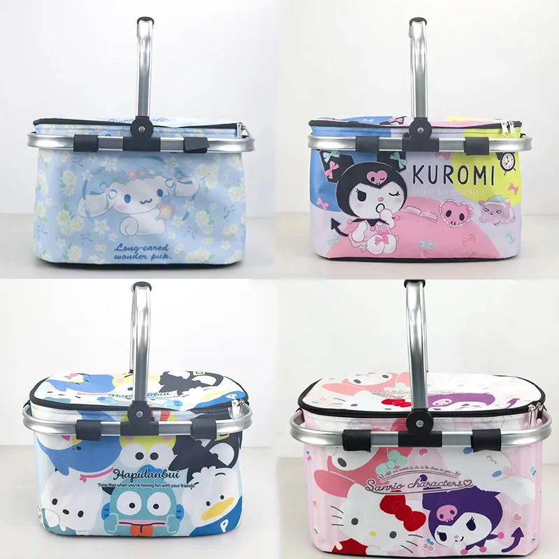 Sanrio Kawaii Anime Cinnamoroll Insulation Bag Girly Heart Kuromi Cute Cartoon Hello Kitty Storage Basket Toys for Girls
Sanrio Kawaii Anime Cinnamoroll Insulation Bag Girly Heart Kuromi Cute Cartoon Hello Kitty Storage Basket Toys for Girls