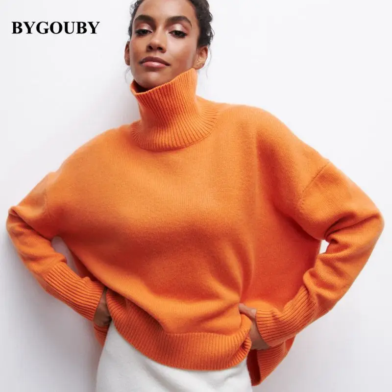 BYGOUBY Knit Turtleneck Sweater Women Pullovers Sweaters Oversized Thick Warm Ladies Female Jumper Knitted Coat Outfit Clothing
BYGOUBY Knit Turtleneck Sweater Women Pullovers Sweaters Oversized Thick Warm Ladies Female Jumper Knitted Coat Outfit Clothing