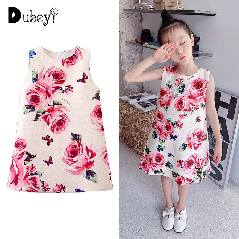 Новинка, сарафан для девочек с розами, платья, платье с цветочным принтом принцессы, костюм для маленькой девочки, детская одежда, необычное повседневное Хлопковое платье с цветочным принтом 
Новинка, сарафан для девочек с розами, платья, платье с цветочным принтом принцессы, костюм для маленькой девочки, детская одежда, необычное повседневное Хлопковое платье с цветочным принтом