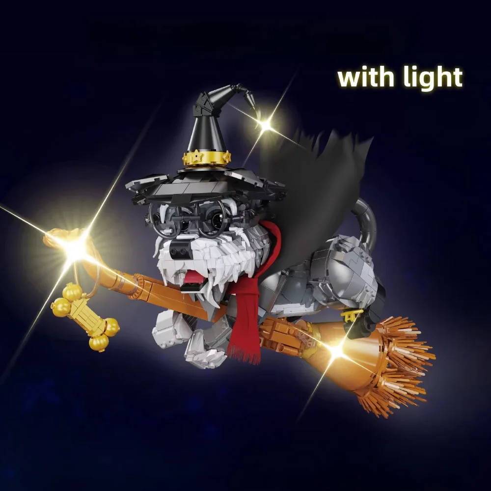 Creative 1298pcs MOC Magic Dog Building Block Magic School Wizardry Pet Anime Cartoon Animal Assemble Bricks Toys Gift Adult Creative 1298pcs MOC Magic Dog Building Block Magic School Wizardry Pet Anime Cartoon Animal Assemble Bricks Toys Gift Adult