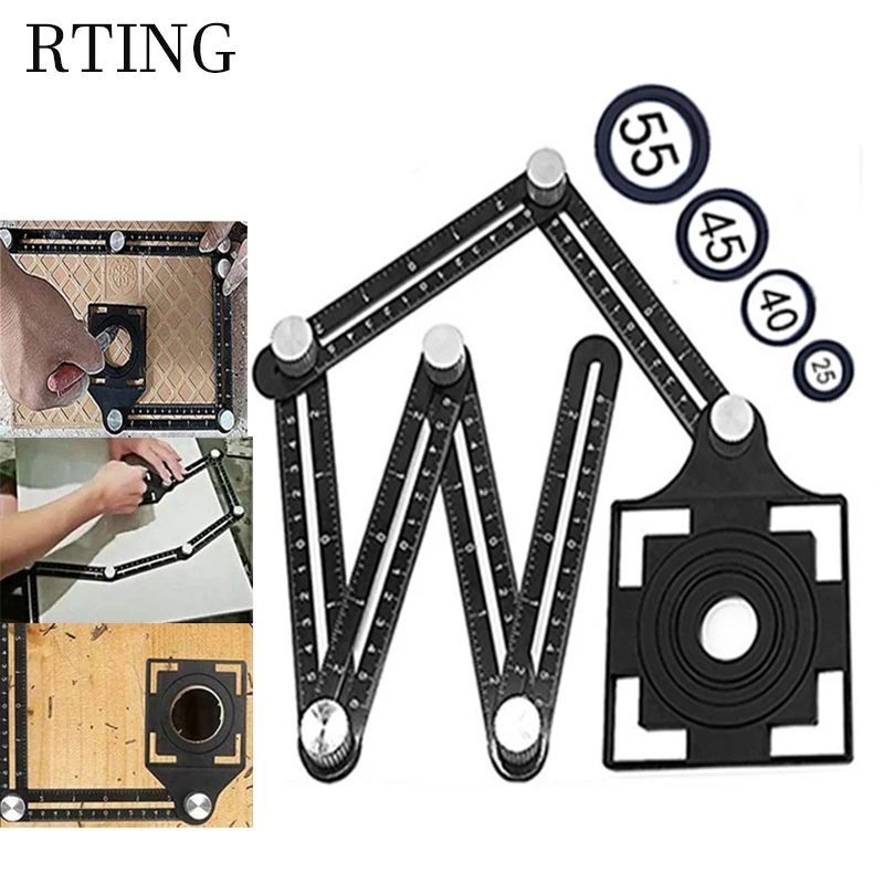 1PCS Aluminum Alloy Six-Fold Ruler For DIY Multi-Angle Folding Ruler Measurement Tile Positioning Hole Opener Construction Ruler
1PCS Aluminum Alloy Six-Fold Ruler For DIY Multi-Angle Folding Ruler Measurement Tile Positioning Hole Opener Construction Ruler