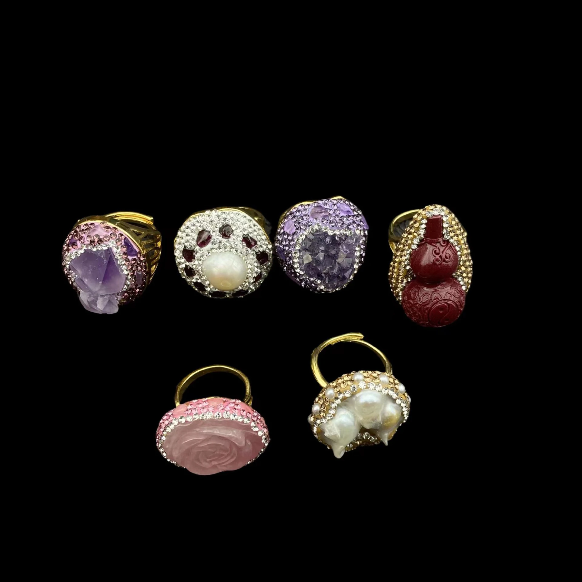 Free shippings Fashion Trend Temperament Copper with Baroque Crystals Rings for women's Girl Rings gift Jewelry wholesale
Free shippings Fashion Trend Temperament Copper with Baroque Crystals Rings for women's Girl Rings gift Jewelry wholesale
