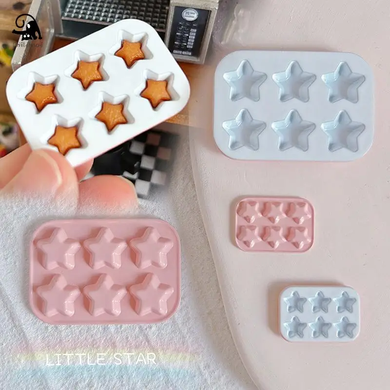 

1:6/1:12 Scale Miniature Dollhouse Mini Pastry Biscuit Cookie Cake Bread Pink Mold DIY Food Play Silicone Mold Accessories