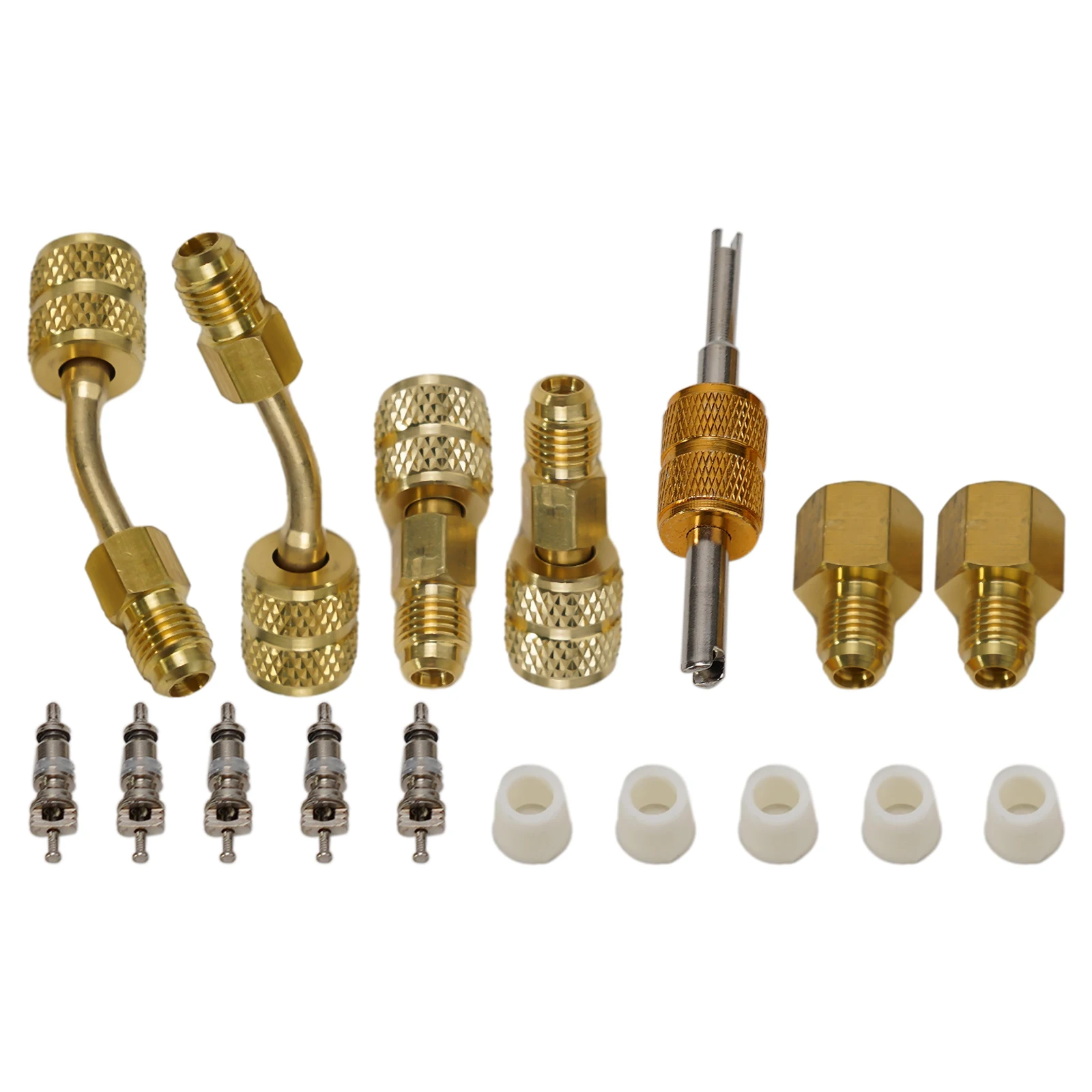 Vacuum Pump Adapter R410A Adapter Auto Parts Valve Core 5/16 Female 1/4 Angled Brass Hose Gasket Remover Straight
Vacuum Pump Adapter R410A Adapter Auto Parts Valve Core 5/16 Female 1/4 Angled Brass Hose Gasket Remover Straight