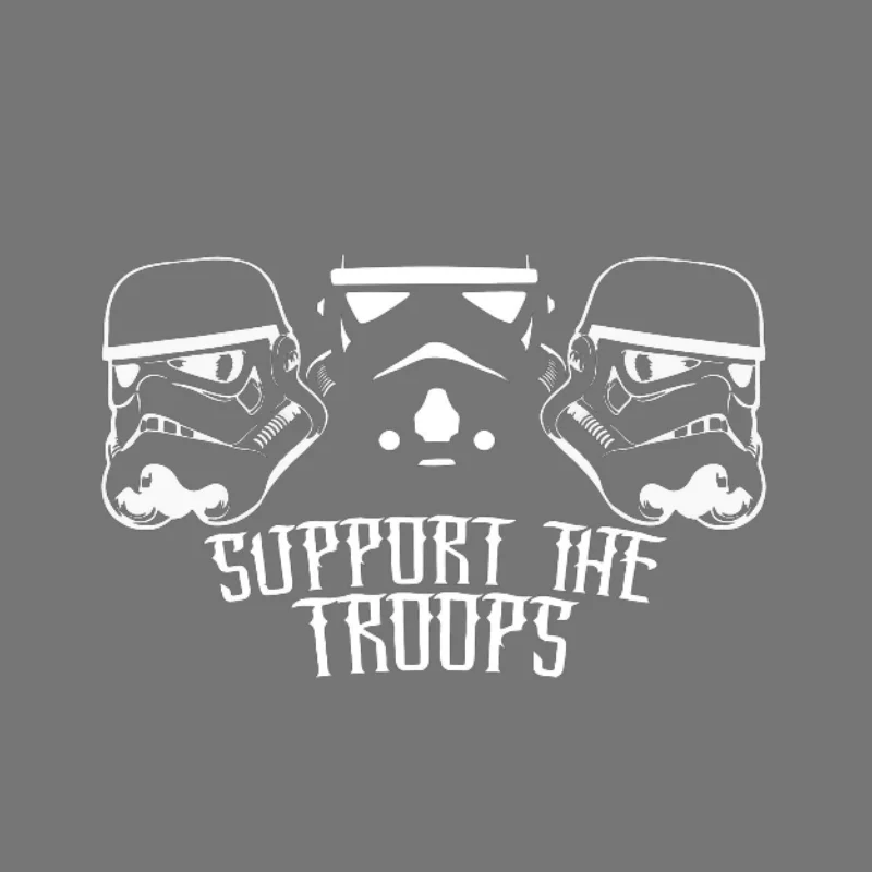 Support The Troops Stormtrooper Helmets Silhouette Vinyl Sticker Car Truck Motorcycle Decal Sticker Decorative Accessories
Support The Troops Stormtrooper Helmets Silhouette Vinyl Sticker Car Truck Motorcycle Decal Sticker Decorative Accessories