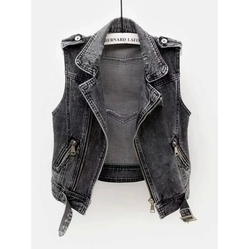 Gray Jean Cowboy Waistcoat Hole Denim Women Vest Female Spring Autumn Sleeveless Tops Short Jacket Girls Ripped 5XL Vest
Gray Jean Cowboy Waistcoat Hole Denim Women Vest Female Spring Autumn Sleeveless Tops Short Jacket Girls Ripped 5XL Vest