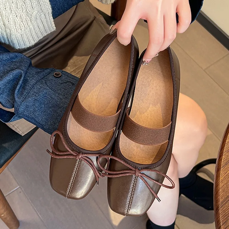 NEW Comfort Bow Flats Shoes Women Shallow Ballet Dance Shoes Summer New Square Toe Sandals Shoes 2024 Fashion Zapatillas Female 
NEW Comfort Bow Flats Shoes Women Shallow Ballet Dance Shoes Summer New Square Toe Sandals Shoes 2024 Fashion Zapatillas Female