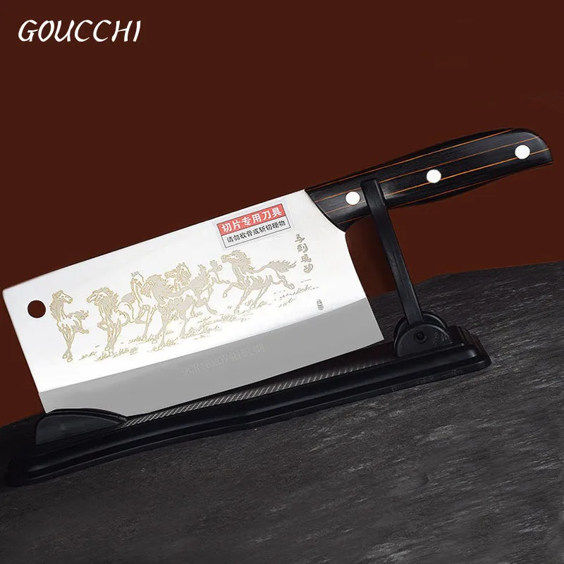 

Немецкий стальной кухонный нож 9cr18mov мясницкий нож из нержавеющей стали шеф-повара бритва острые лезвия деревянная ручка ножи для нарезки