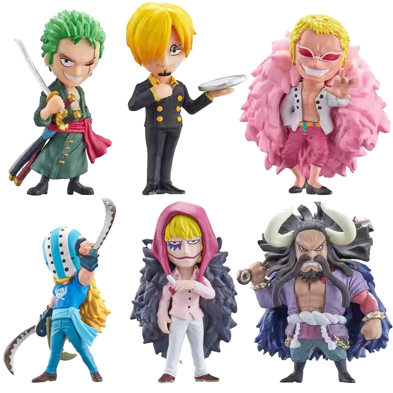 

6pcs/set Genuine Bandai ONE PIECE Demon Fruit 2 The Second Naval Battle Series Zoro Gashapon Action Figure Model Toys Gift