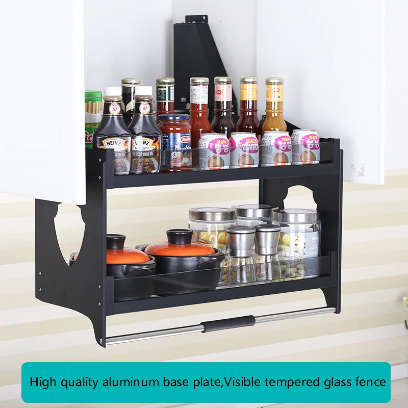 Hanging cabinet lifting basket kitchen cabinet space aluminum wall cabinet pull-down seasoning basket storage elevator
Hanging cabinet lifting basket kitchen cabinet space aluminum wall cabinet pull-down seasoning basket storage elevator