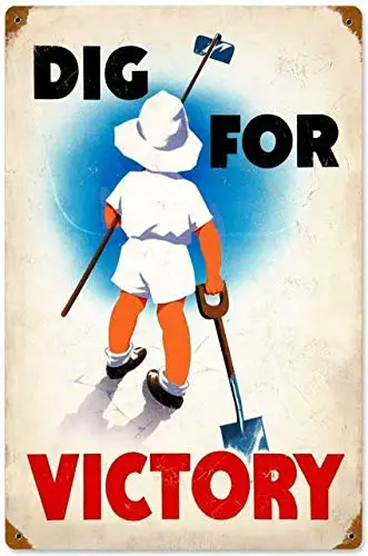 

Retro Vintage Dig for Victory Metal Tin Sign Home Bar Cafe Retaurant Wall Decor Signs 12x8inch
