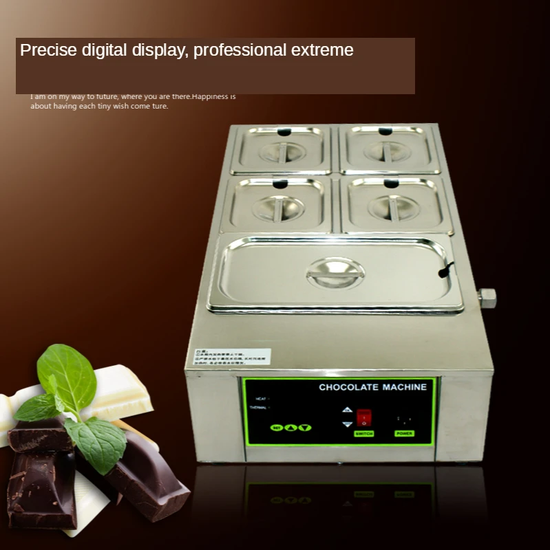 Electric Chocolate Melting Machine 1-6 Lattices Water Insulation Heating Chocolate Melting Pot Warmer Melter Top Quality 110V
Electric Chocolate Melting Machine 1-6 Lattices Water Insulation Heating Chocolate Melting Pot Warmer Melter Top Quality 110V