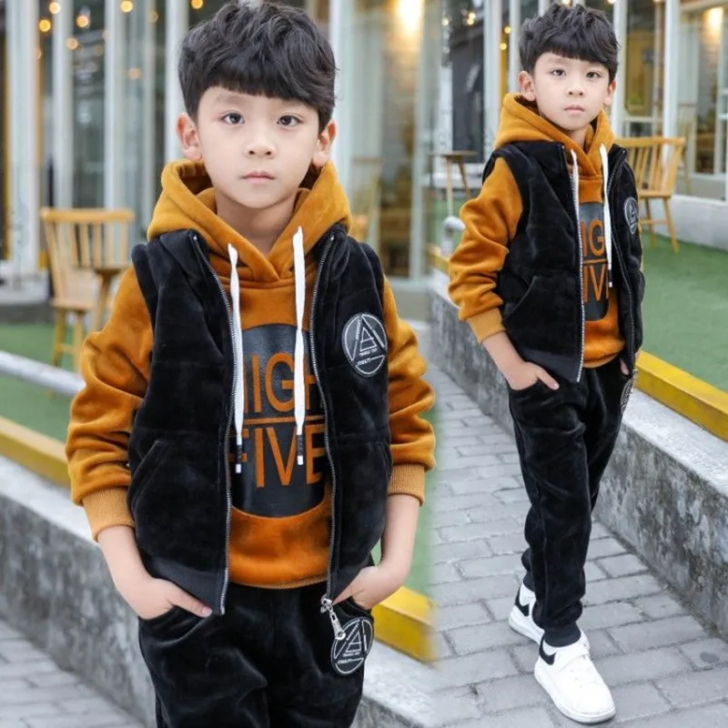 Brand Boys Warm Thicken Fleece Hoodies+Pants+Vest 3pcs Sets Girl Winter Sets Children Clothes Kids Casual Suits Christmas Outfit
Brand Boys Warm Thicken Fleece Hoodies+Pants+Vest 3pcs Sets Girl Winter Sets Children Clothes Kids Casual Suits Christmas Outfit