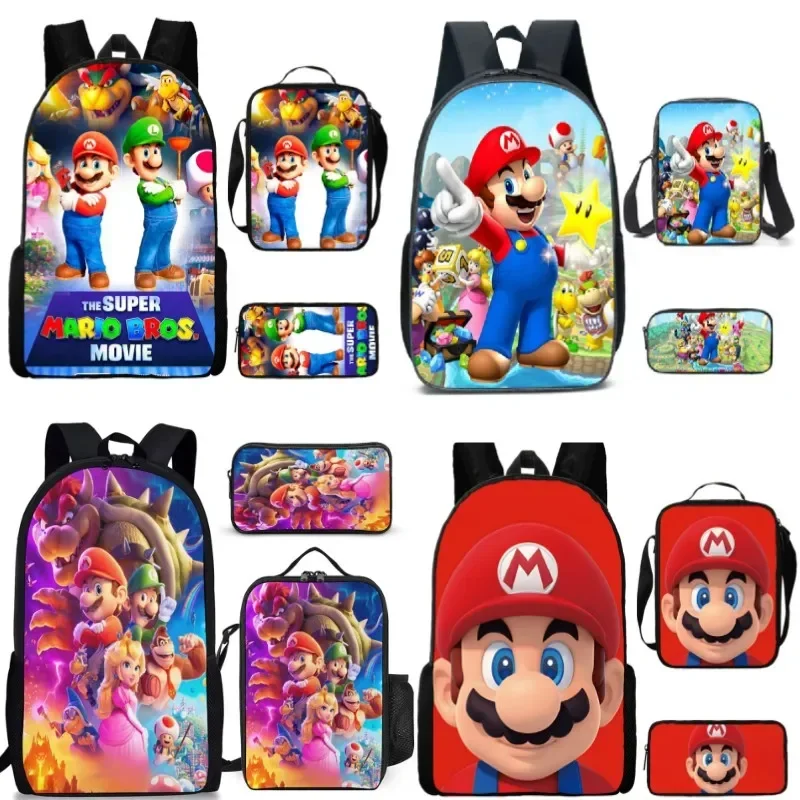 3PC-Set 3D New Movie Super Mario Brothers Mario Primary and Middle School Students Schoolbag Boys Girls Anime Cartoon Mochila
3PC-Set 3D New Movie Super Mario Brothers Mario Primary and Middle School Students Schoolbag Boys Girls Anime Cartoon Mochila