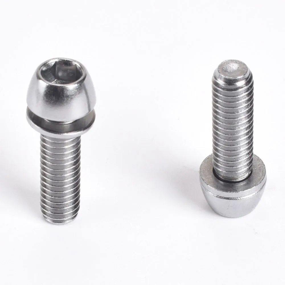 6PCS Ti Titanium Bolts M5x20mm M6x20mm Conical Head Srews With Washer For Bicycle Stems Ultralight Stem Fixing Screws
6PCS Ti Titanium Bolts M5x20mm M6x20mm Conical Head Srews With Washer For Bicycle Stems Ultralight Stem Fixing Screws