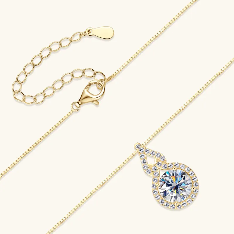 D Color Moissanite Infinity Pendant Necklace Women Real 925 Sterling Silver Engagement Luxury Gourd Shape Jewelry GRA 14 Mallzona Sd44b88190a864cacabc3ba4a00d684a8B D Color Moissanite Infinity Pendant Necklace Women Real 925 Sterling Silver Engagement Luxury Gourd Shape Jewelry GRA Mallzona