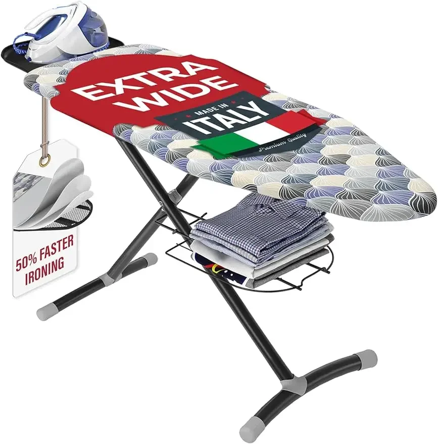 Bartnelli Pro Ironing Board | Italian Crafted, Extra-Wide Full Size Iron Board, Adjustable Height
Bartnelli Pro Ironing Board | Italian Crafted, Extra-Wide Full Size Iron Board, Adjustable Height
