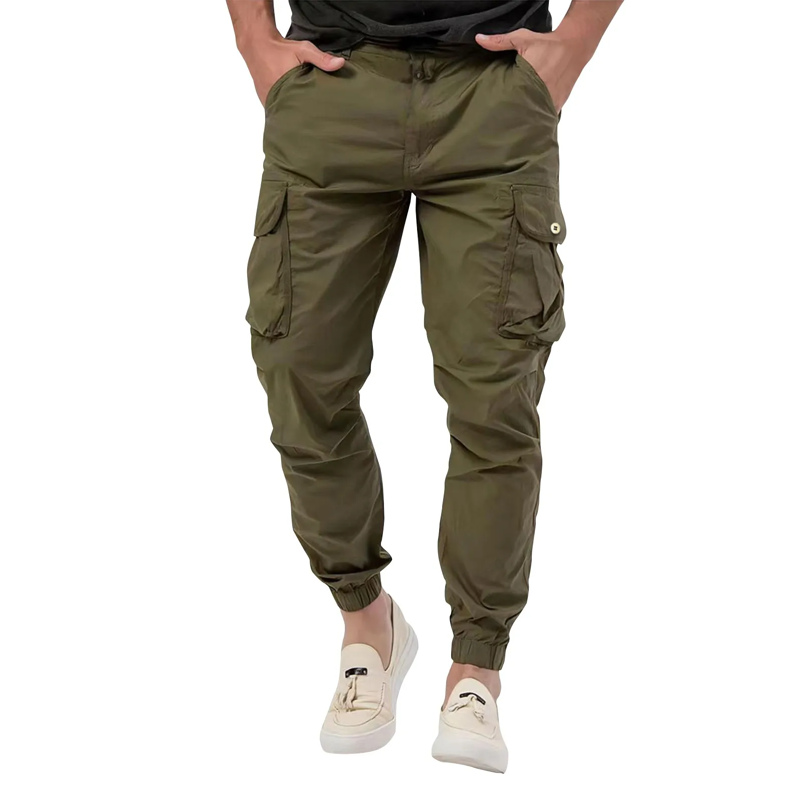 Cargo Pants Drawstring Men Full Length Loose Trousers Elastic Waist Drawstring Multi-Pocket Cargo Pants Jogging Casual Pants
Cargo Pants Drawstring Men Full Length Loose Trousers Elastic Waist Drawstring Multi-Pocket Cargo Pants Jogging Casual Pants