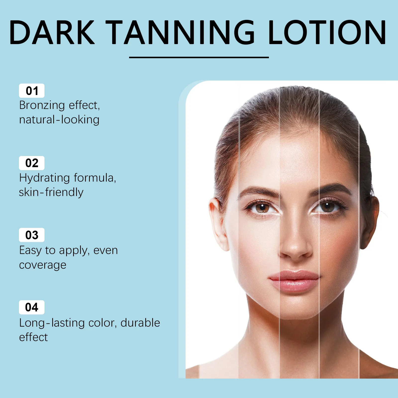Self Tanner Tanning Cream for Sunbeds Outdoor Sun Natural Tan Bronzer for Glowing Skin Moisturizing Sun Tanner Summer Essential 6 Sd44d4c9d15b646609d690d0015729a18b