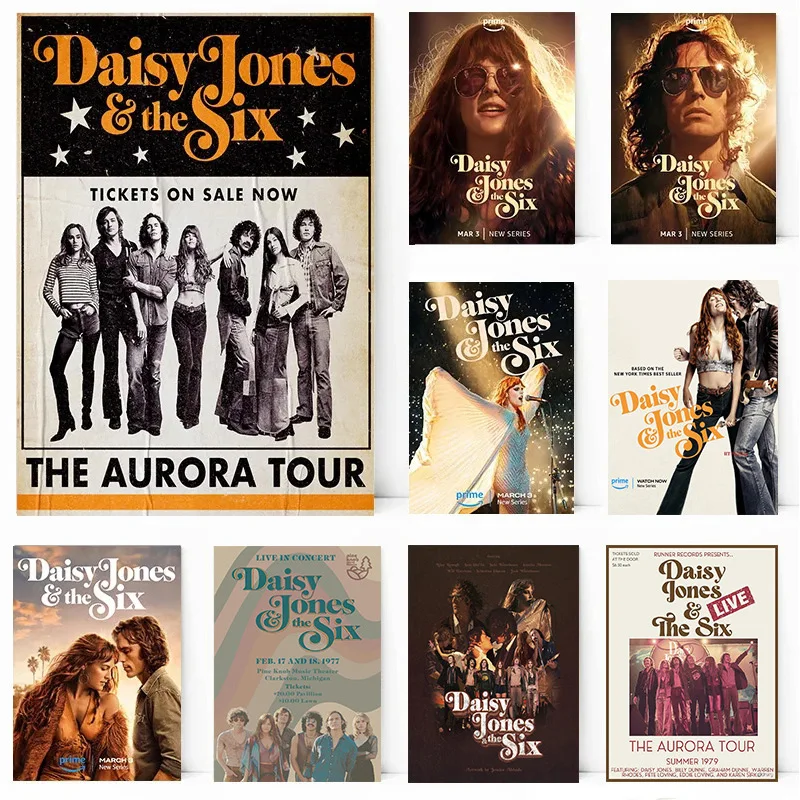 2023 TV Series Band Poster Daisy Jones & The Six Aurora Music Album World Tour Canvas Painting Wall Art Pictures Room Home Decor
2023 TV Series Band Poster Daisy Jones & The Six Aurora Music Album World Tour Canvas Painting Wall Art Pictures Room Home Decor