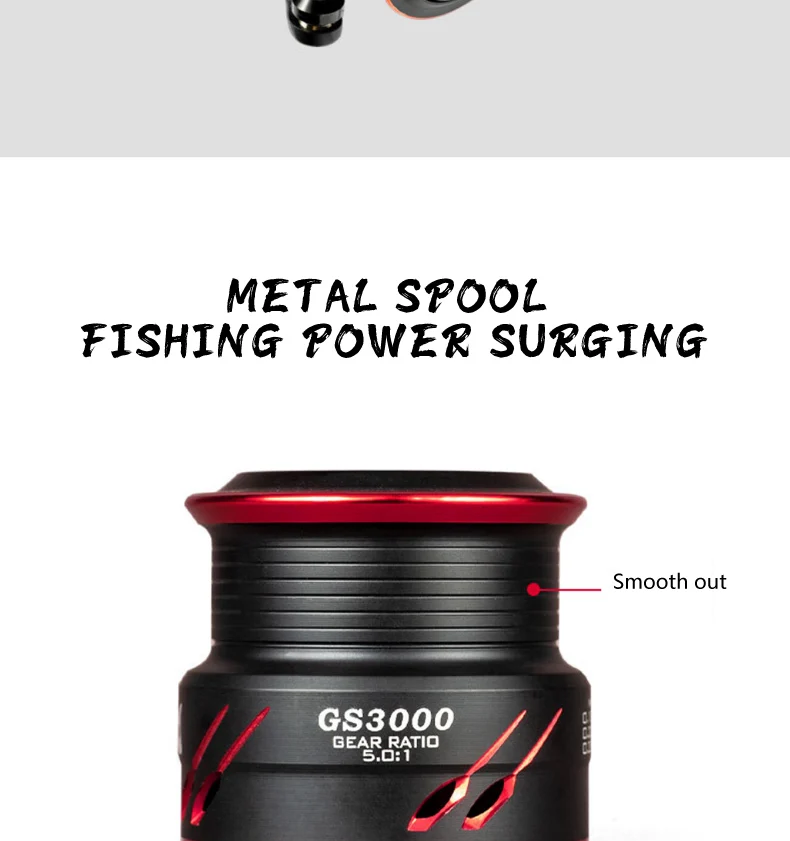 YUBOSHI Durable CNC Metal Rocker Fishing Reel Gear Ratio 5.0:1 High Speed Carp Spinning Reel Fishing Accessories YUBOSHI Durable CNC Metal Rocker Fishing Reel Gear Ratio 5.0:1 High Speed Carp Spinning Reel Fishing Accessories