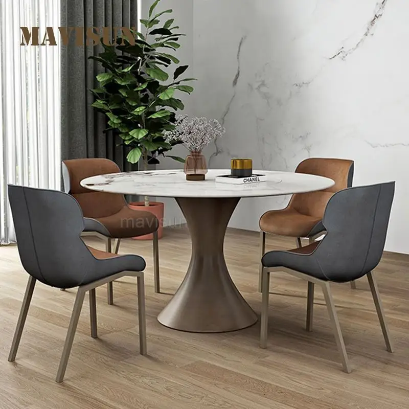 Round Table With Turntable Bright And Glossy Rock Slate Dining Table And Chairs For 4-6 People High-End Kitchen Furniture Set
Round Table With Turntable Bright And Glossy Rock Slate Dining Table And Chairs For 4-6 People High-End Kitchen Furniture Set