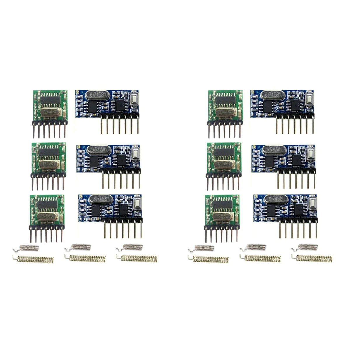 2X Wireless RX480E-4WQB 433Mhz RF Module Transmitter and Receiver 3 Sets 4 Channel Output Link Kit for Remote Control
2X Wireless RX480E-4WQB 433Mhz RF Module Transmitter and Receiver 3 Sets 4 Channel Output Link Kit for Remote Control