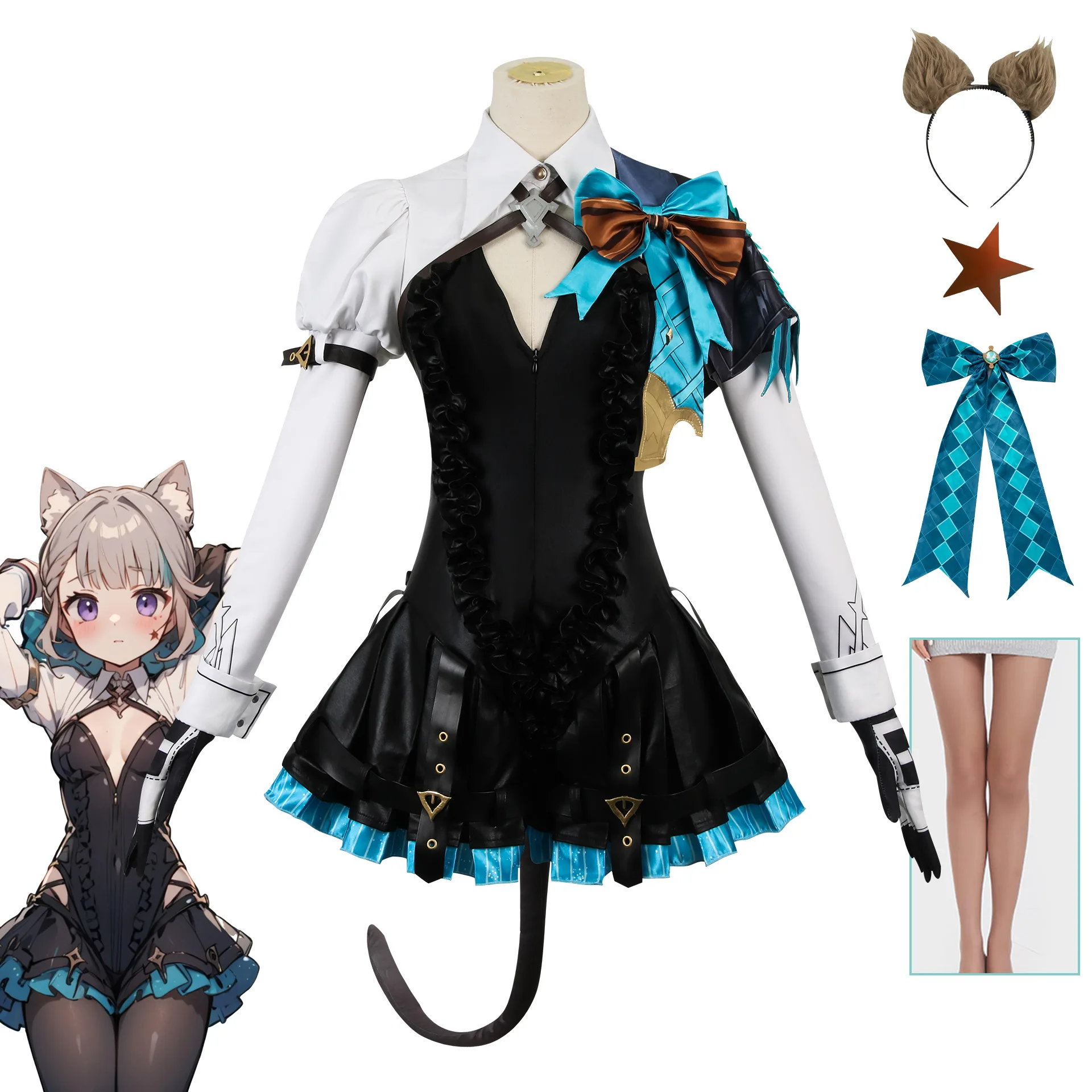 Genshin Impact Lyney Lynet Cosplay Costume Hat Set Fontaine magician Leather Uniform Dress Short Hair Skirt Glove Outfit
Genshin Impact Lyney Lynet Cosplay Costume Hat Set Fontaine magician Leather Uniform Dress Short Hair Skirt Glove Outfit