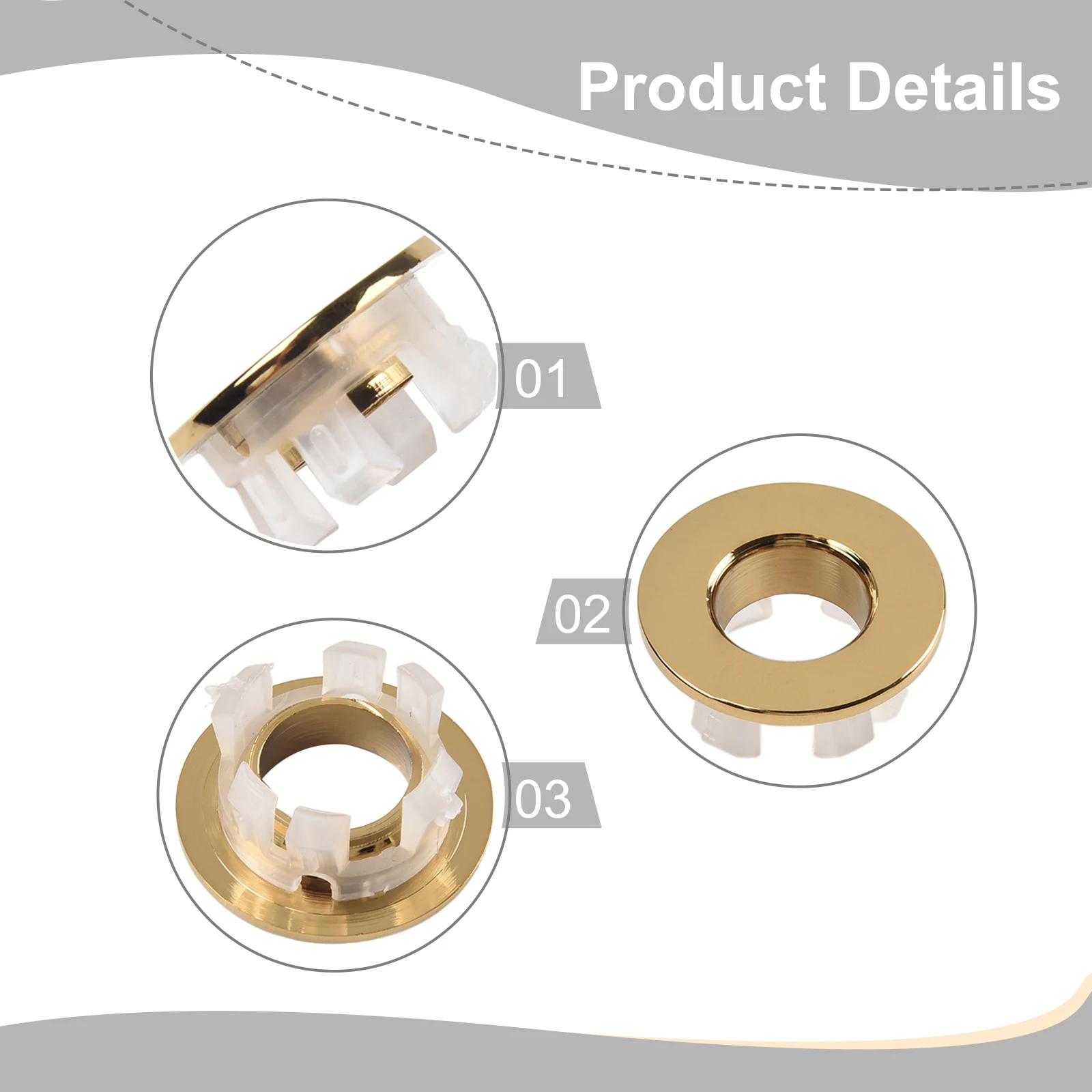 3Pcs Copper Sink Overflow Covers Round Hole Cap For Kitchen Bathroom Basins Trim 30*12mm Home Improvement Accessories
3Pcs Copper Sink Overflow Covers Round Hole Cap For Kitchen Bathroom Basins Trim 30*12mm Home Improvement Accessories