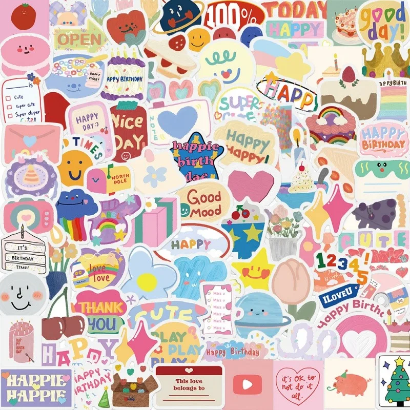 90 Pcs/Set Cute Cartoon Elements Birthday Waterproof Stickers Not Easy To Tear Home Classroom Birthday Party Decoration
90 Pcs/Set Cute Cartoon Elements Birthday Waterproof Stickers Not Easy To Tear Home Classroom Birthday Party Decoration