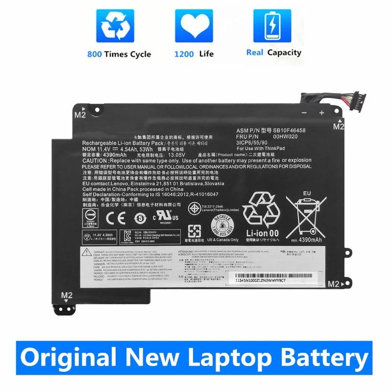 

CSMHY New Original 00HW020 53Wh Laptop Battery For LENOVO ThinkPad P40 Yoga 460 20EL Yoga 14 SB10F46458 SB10F46459 00HW021